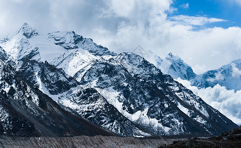 Gorak Shep 和珠穆朗玛峰基地营地高清图片