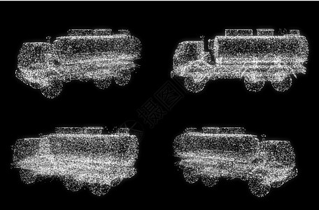 CG 卡车形状背景图片