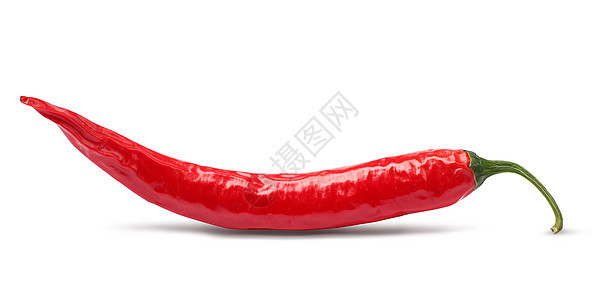 孤立的红辣椒辣椒蔬菜胡椒食物红色白色植物香料背景图片
