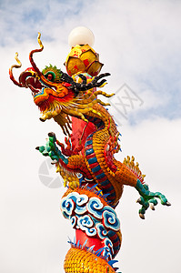 中华庙的中国传统龙头宗教精神工匠红色传奇神话图片