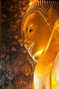 大金色升起佛祖雕像微笑智慧祷告艺术宗教文化雕塑信仰历史性图片