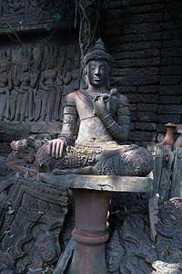 佛历史性雕像土井历史旅行寺庙建筑遗产热带游客图片