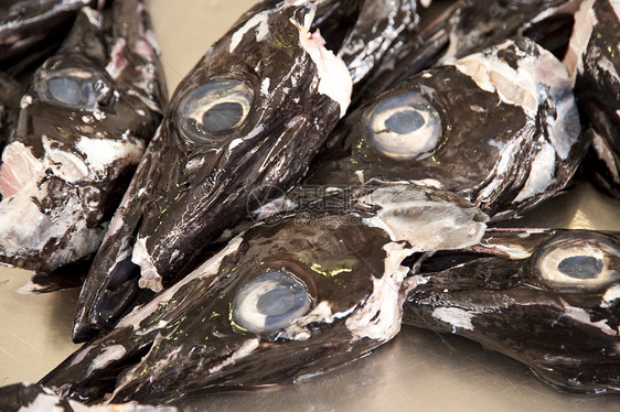 马 提拉海鲜大厅钓鱼市场鱼骨蚜虫营养拖网骨头渔业图片