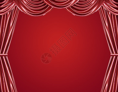 窗帘红色推介会展示织物天鹅绒背景图片