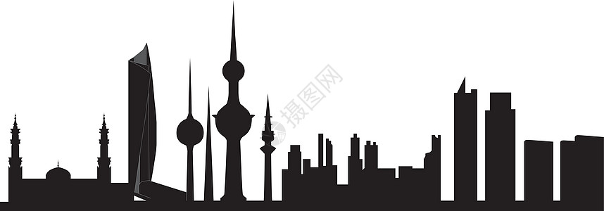 kuwait 天线天际远景海湾建筑场景城市图纸麝香景观图片图片