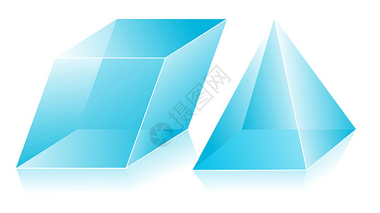 3D 形状立方体玻璃剪贴糊状戒指正方形空中飞人金字塔几何学珠宝图片