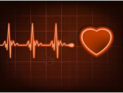 EPS 8 心脏心电图 有深红色的阴影监视器动脉攻击病人医院曲线频率考试药品信仰图片