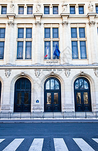 巴黎索邦大学入口教育旅行窗户学校学习建筑街道大学历史性房子图片