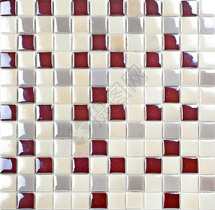 马赛克 纹理装饰效果镶嵌地面正方形制品红色风格色块陶瓷背景图片