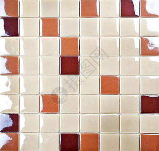 马赛克 纹理棕色陶瓷地面色块装饰红色灰色效果正方形制品背景图片