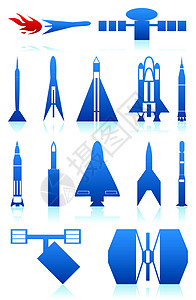 火箭图标雷达星星伴侣插图望远镜行星地球光灯月球车月亮图片
