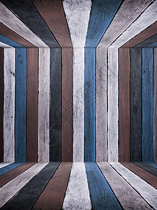 蓝铜旧木板墙天花板和地板地面风格木头装饰房间图片