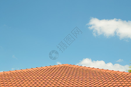 屋顶建筑学红色财产住房平铺瓷砖排水沟黏土车顶制品图片