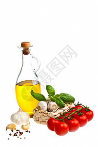 橄榄油 大蒜 西红柿图片