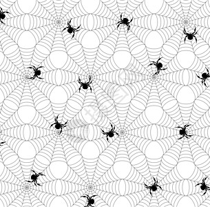 蜘蛛和网络的矢量背景图片