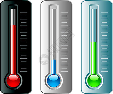 温度计矢量组烧瓶数字玻璃测量天气团体蓝色灰色生长红色图片