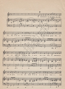 古旧音乐黄皮书古典音乐音符分娩符号纹理棕色古董染色风格图片