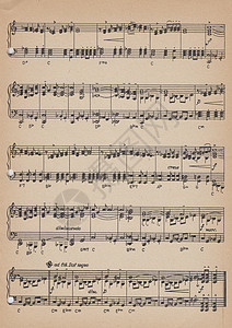 古旧音乐分娩古典音乐棕色古董音符符号风格纹理风化黄皮书图片