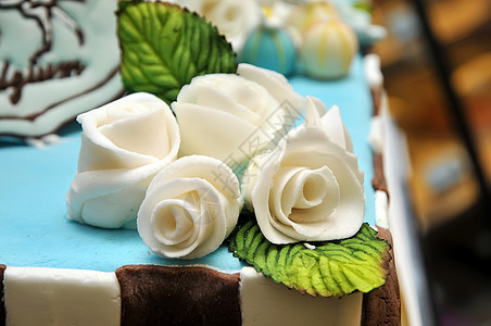 鲜花蛋糕糕点甜点花朵花束派对食物圆形巧克力玫瑰奶油图片