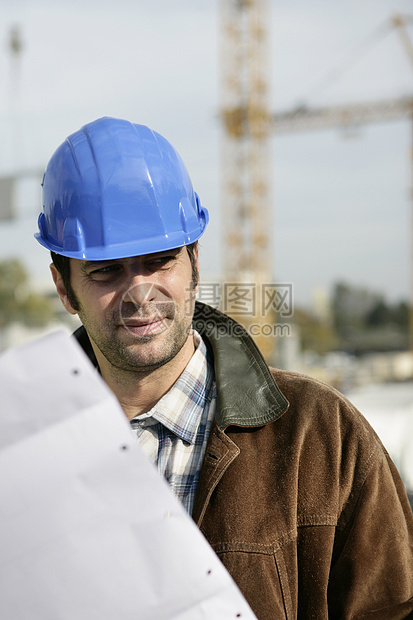 建筑工头导师人士安全男人头盔建造夹克帽子知识工人图片