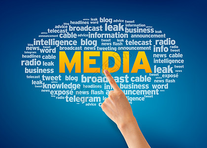媒体蓝色商业面试背景收音机电缆通讯笔记博客报纸图片
