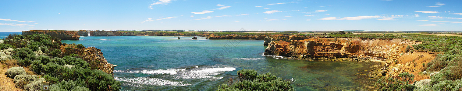 澳大利亚全光谱海岸海洋假期编队支撑海浪旅游石头沿海全景天空图片