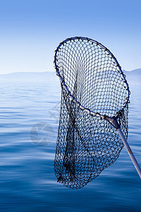 蓝海捕鱼渔网海洋钓鱼美丽航行地平线天堂气候血管渔夫蓝色图片