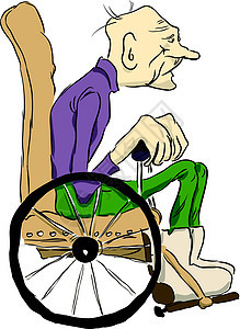 老头领班疾病故乡护理椅子衰老车轮药品阳痿人士背景图片