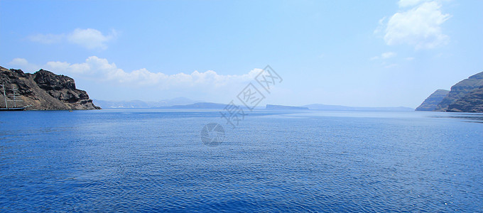 希腊圣托里尼群岛环流中的爱琴海图片