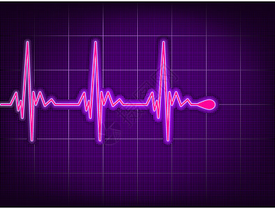 EPS 8 心脏心形图显示在深紫色上图片