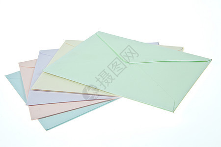 彩色信封白色问候语绿色粉色蓝色蜗牛螺旋黄色卡片作品图片