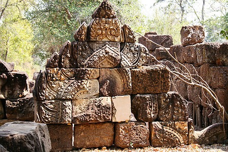 恢复萨多科通石岩城堡 泰国岩石历史旅行宗教城堡建筑学热带观光寺庙纪念碑图片