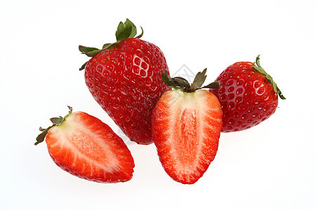 白色的草莓食物叶子饮食水果色彩甜点绿色对象健康饮食植物图片