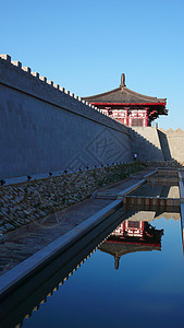 中国西安古城墙镜子文化城市旅游历史性观光历史地标天空旅行图片