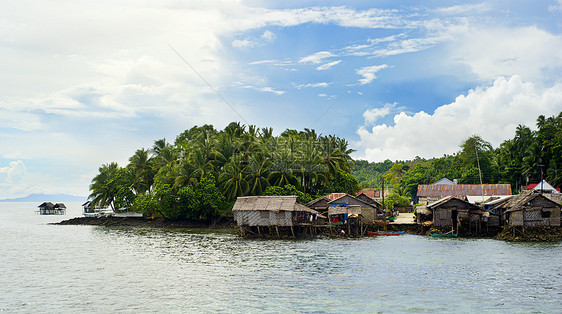 菲律宾渔人村住宅假期血管气候阳光建筑异国码头木头蓝色图片
