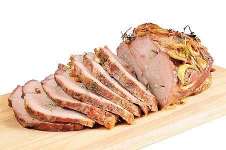 烤猪肉晚餐牛扒烧烤木板炙烤烹饪食物美食红色图片