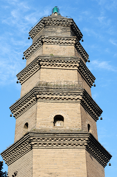 中国古代古法塔佛教徒艺术旅游宝塔纪念碑天空宗教历史蓝色地标图片