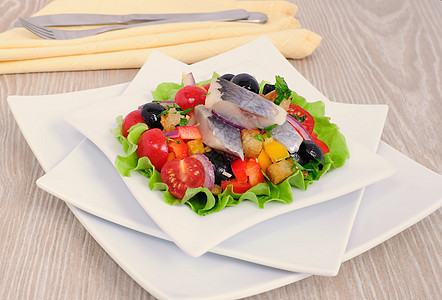 开胃菜和蔬菜及烧烤炉西红柿平衡烹饪美食胡椒鲱鱼维生素装饰洋葱盘子图片