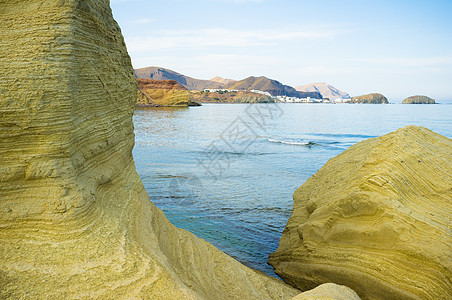 岩层海岸岩石地质地质学自然公园火山水平石头图片