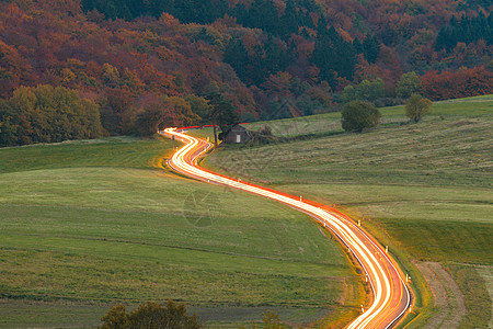 国家公路灯光带小径辉光街道交通光源曲线后勤驾驶车道运动图片