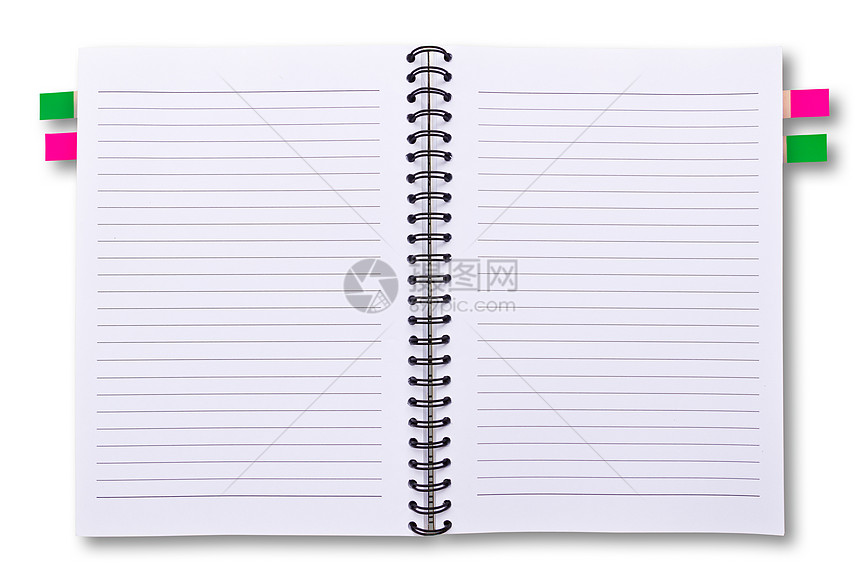 白色背景上孤立的笔记本教育木炭学习考试家庭作业绘画教师大学文档笔记图片