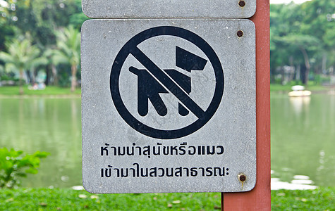 公园里没有狗和猫的标志图片