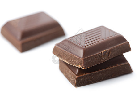 分离的碎碎巧克力片宏观正方形美食小吃可可食物营养甜点巧克力诱惑图片