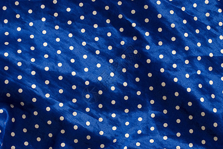 圆点织物缝纫蓝色丝绸材料图片