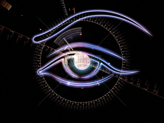 分形视觉抽象瞳孔眼睛虚拟现实中心插图作品圆形手表技术鸢尾花图片