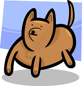 笑狗的卡通涂鸦快乐吉祥物小狗草图卡通片剪贴犬类宠物插图绘画背景图片