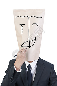 商务人士封面头草图男性成人情感绘画棕色个性领带白色写作图片