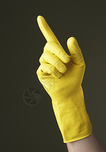 指针黄色手指手套家务琐事背景图片