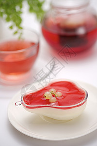草莓果酱果汁小吃食物早餐白色水果美食家甜点宏观饮食图片