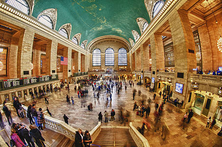 纽约市中央大中心旅游者和购物者运动运输民众车站游客工作日程旅行人群建筑图片